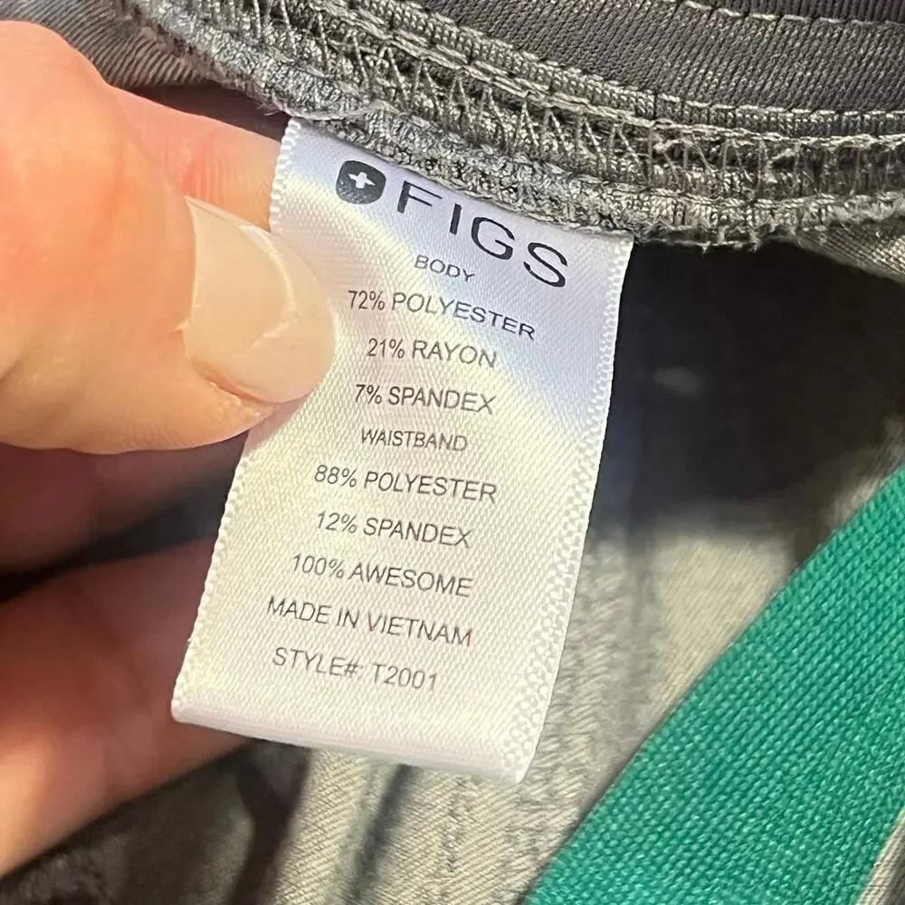 Figs Men’s Scrub Pants Size Med Graphite Cairo Pisco Axim Cargo Medical Uniform